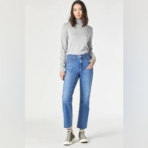 Mavi High Rise Straight Leg Jeans